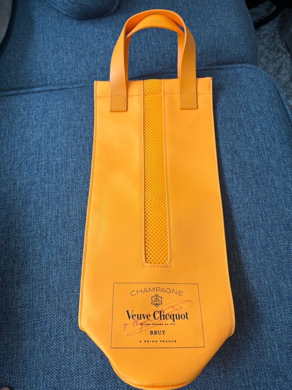 Orange Veuve Clicquot Champagne Insulated Wine Bag